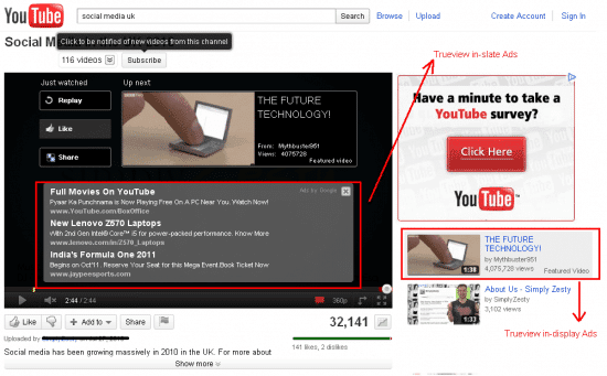 youtube trueview ads